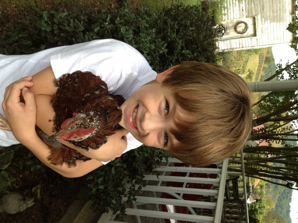 Boy with Chicken